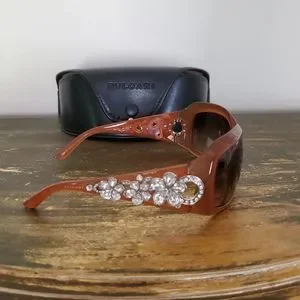 BVLGARI Accessories Bvlgari Swarovski Crystal Flower Sunglasses Poshmark